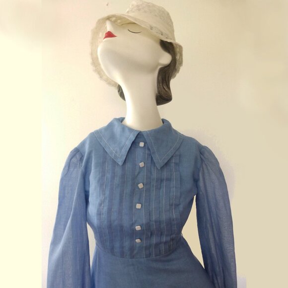 Vintage David E. Rea dress, small, long, waist:24" - Picture 5 of 5